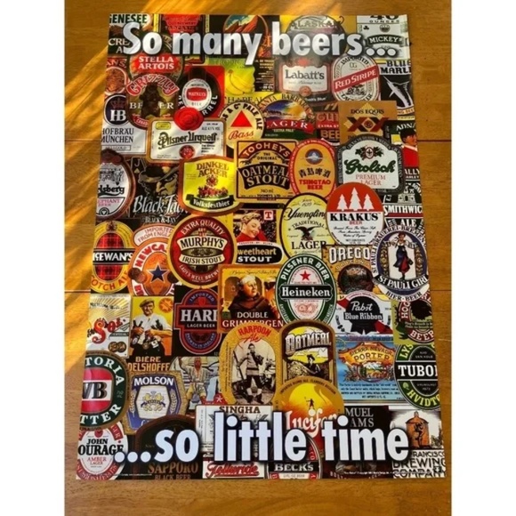 Beers Sz 24x36 Poster Logos Collage Large College Collection Wall Room Decor - Picture 1 of 7